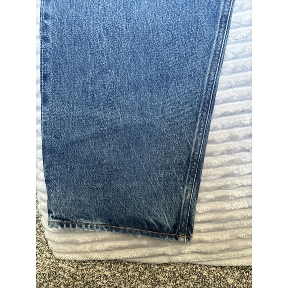 Womens Agolde Kelly Blue Denim High-rise Straight Leg jeans, size 30 Button Fly - Picture 8 of 16